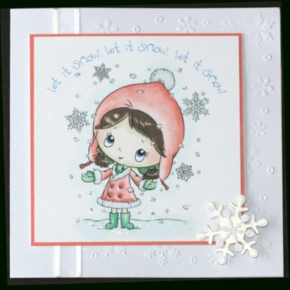 Darice 4” x 6” embossing folder - SNOWFLAKE BACKGROUND - Picture 8 of 8